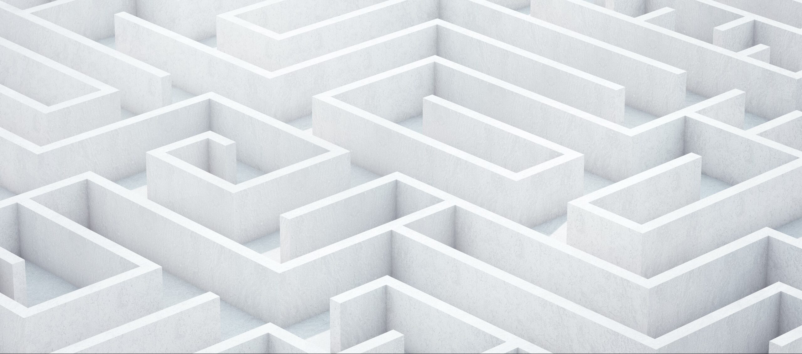 white maze on a white background