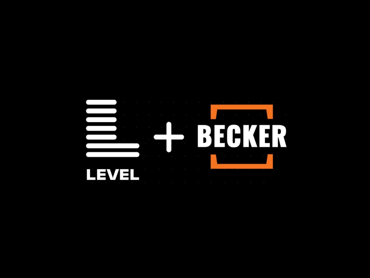 Level Agency and Becker Media blended logo