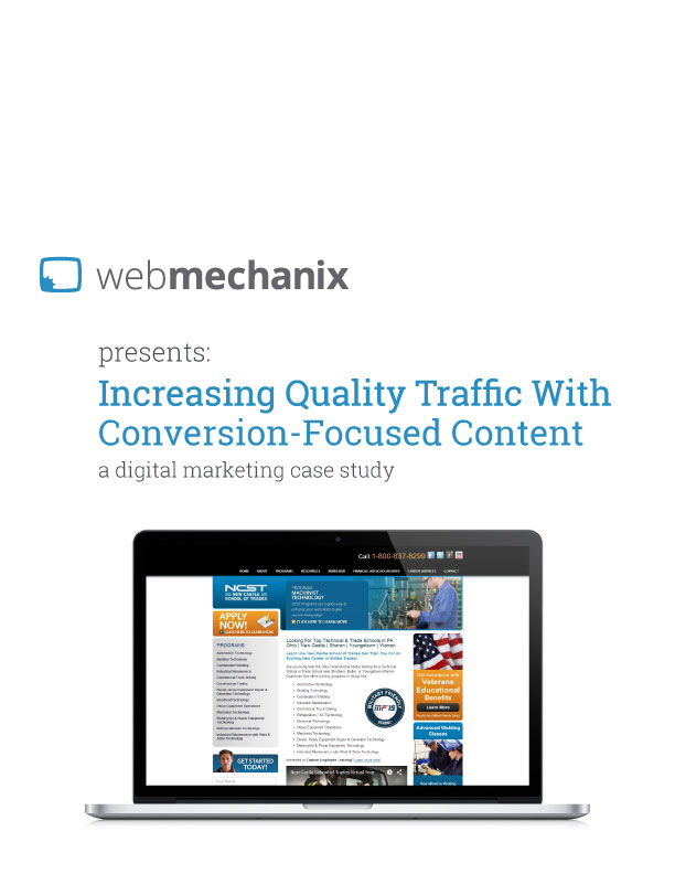 trade school seo cro case study cover