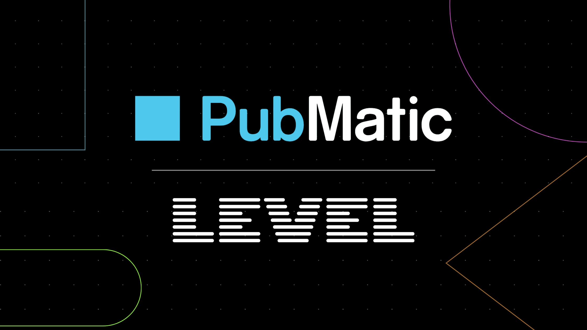 PubMatic and Level Agency logos on a dark background, representing their partnership on agentic media buying results